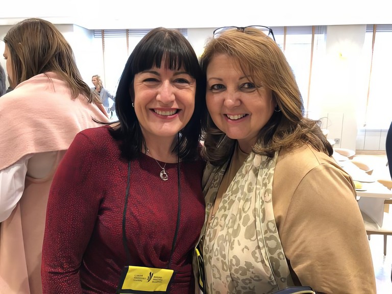 Linda with UK Coaching Colleague